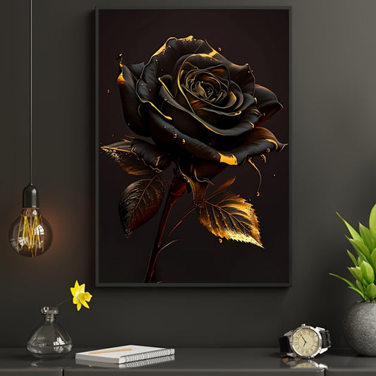 Black Rose Oil Painting