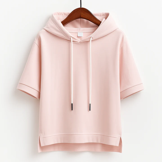 Hoodie en coton court
