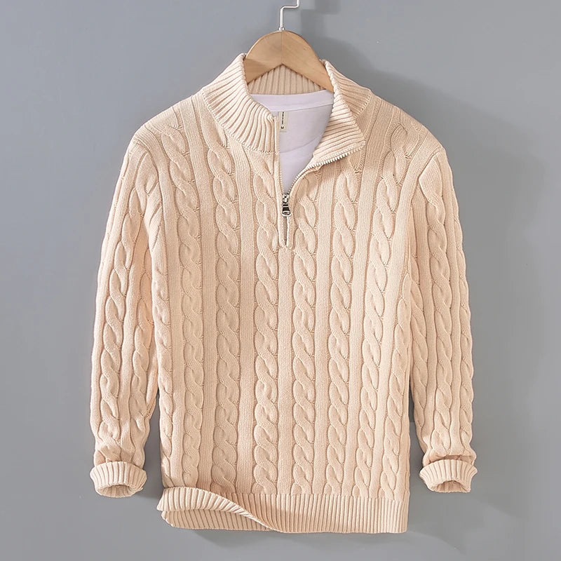 Oxford Cable-Knit Sweater