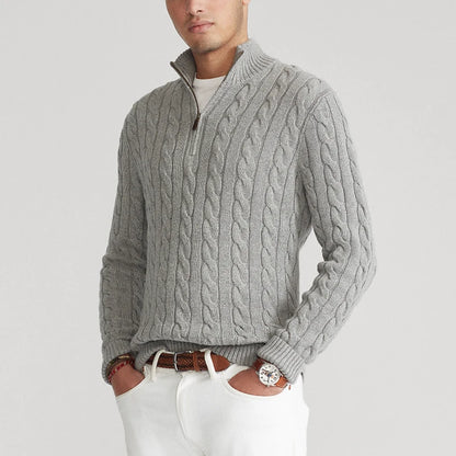 Oxford Cable-Knit Sweater