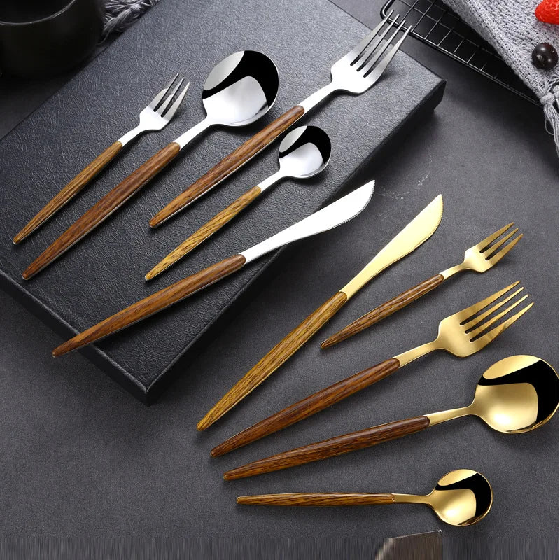 Chestfield Wood Handled Flatware Set