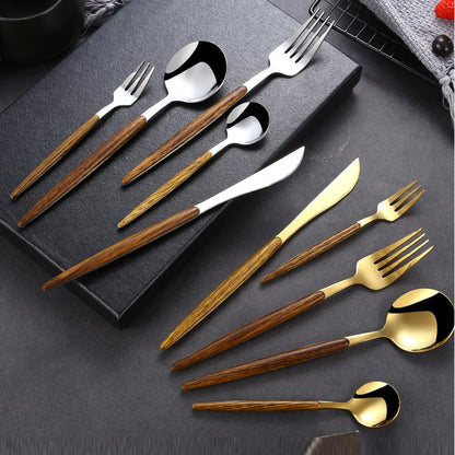 Chestfield Wood Handled Flatware Set