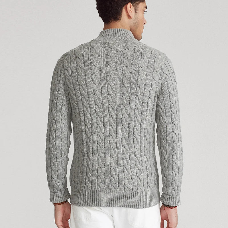 Oxford Cable-Knit Sweater