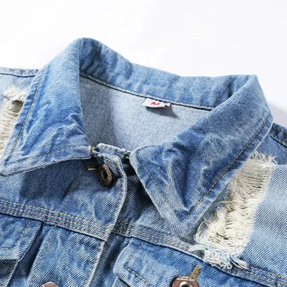 The Classic Distressed Denim Jacket