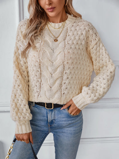 Relaxed Cable Knit Sweater