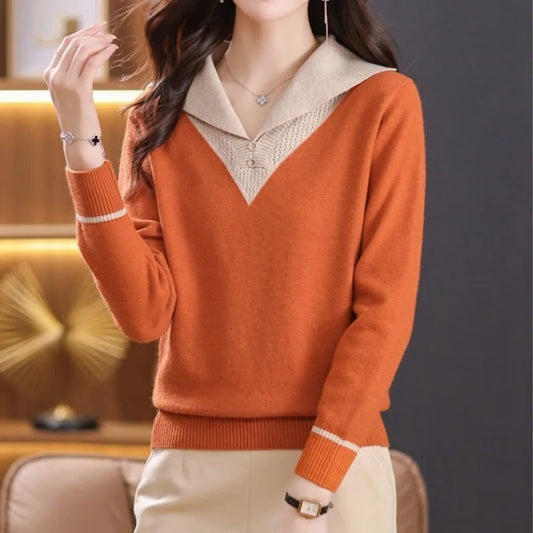 Ellen Knit Collar Pullover