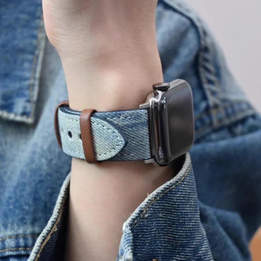 Vintage Denim Apple Watch Strap