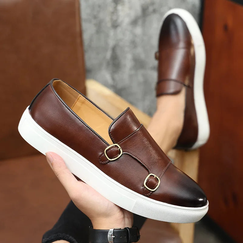 Monaco Signature Buckle Loafers