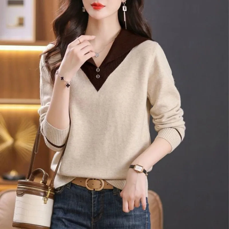 Ellen Knit Collar Pullover