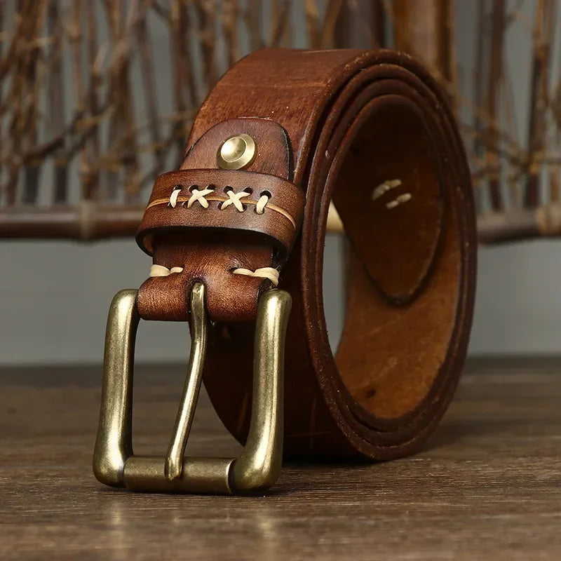 Commander Crosscut Leather Belt