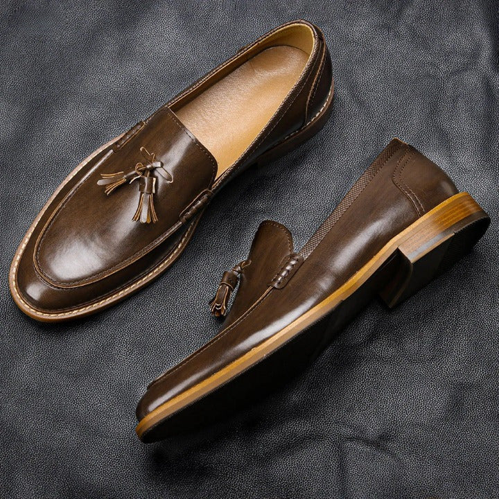 Genuine Leather Tassel Loafer