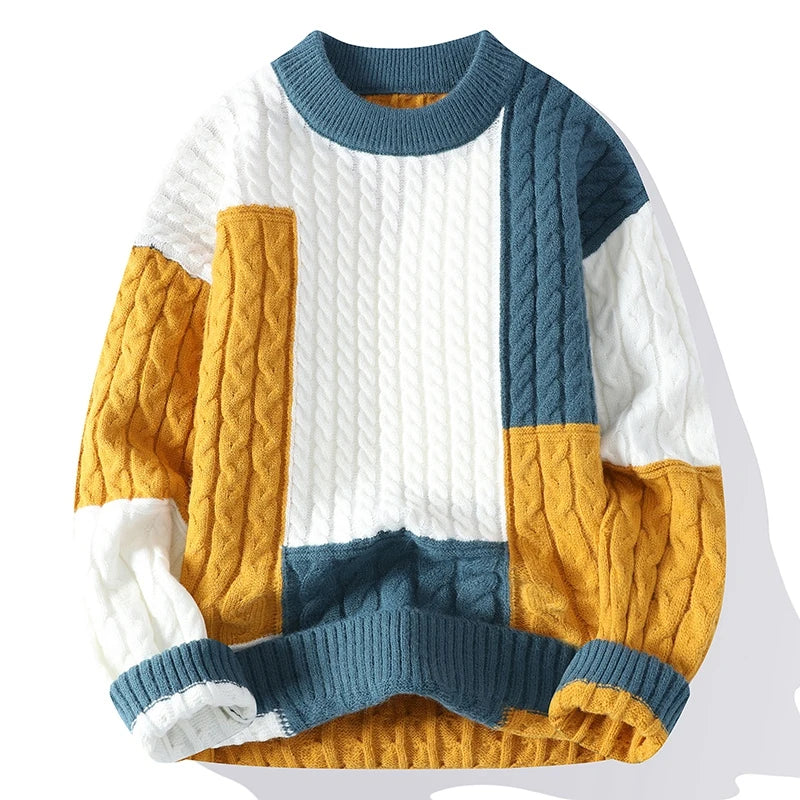 Patchwork Casual Sweater