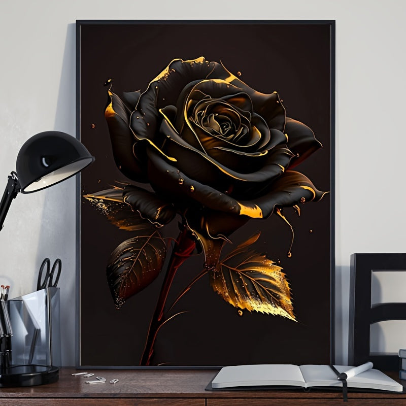 Black Rose Oil Painting