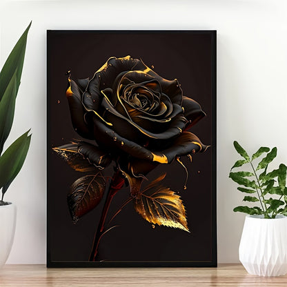 Black Rose Oil Painting